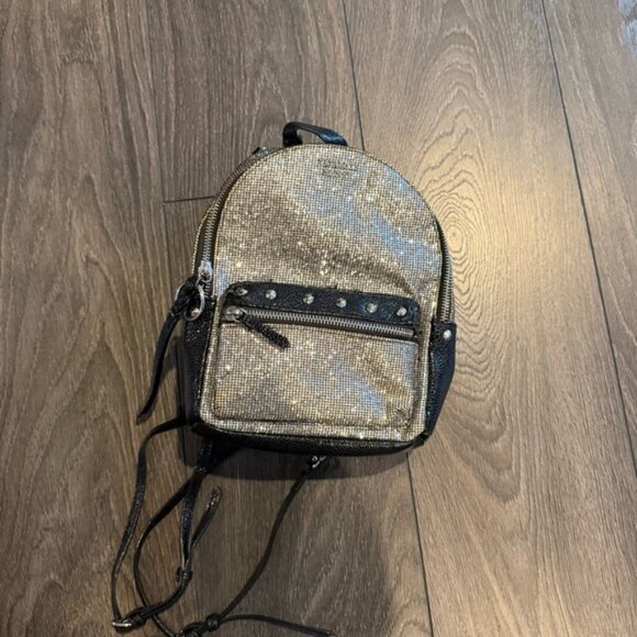 Victoria's Secret Black and Silver Mini Backpack - Picture 1 of 3